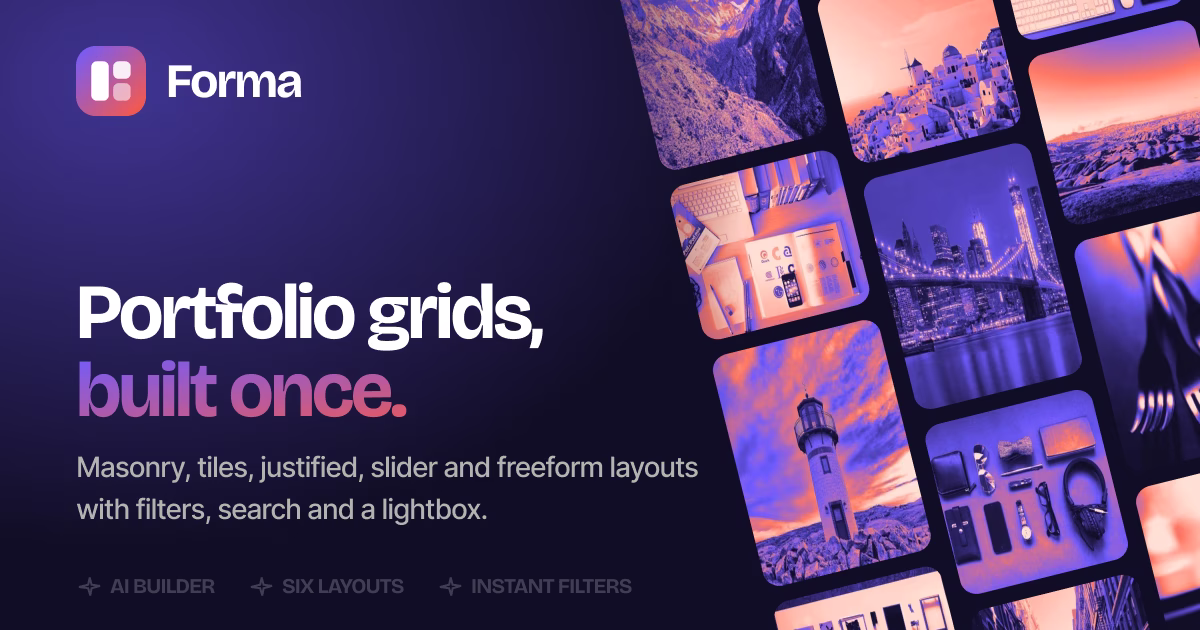 Forma Pro — Grid Gallery WordPress Plugin